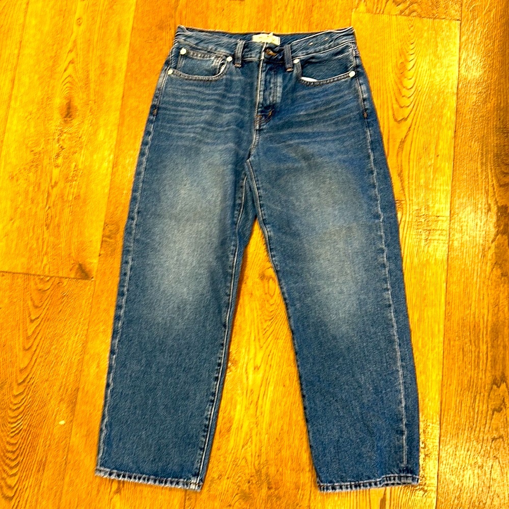 Madewell Low Slung straight 27 petite jeans in Palmina wash